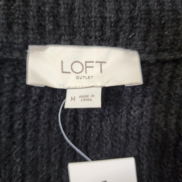 NWT Loft Black Knit Cardigan Size Medium - Picture 7 of 8